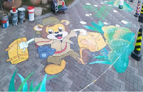 玉屏夏季画地面彩绘会遇到的问题