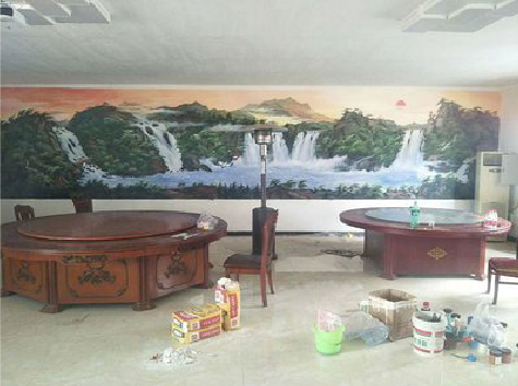 玉屏墙绘-写实风景