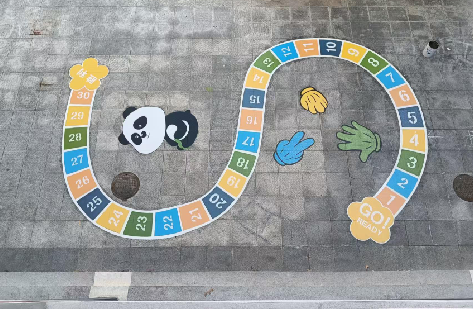 玉屏地面游戏彩绘