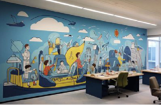 玉屏办公室墙绘的特点。