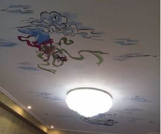 玉屏如何快速绘制天花板上的手绘墙？