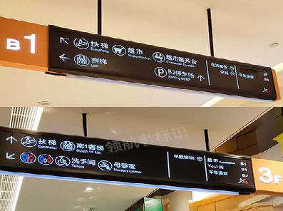 玉屏如何通过商场标识牌引导客流分布？